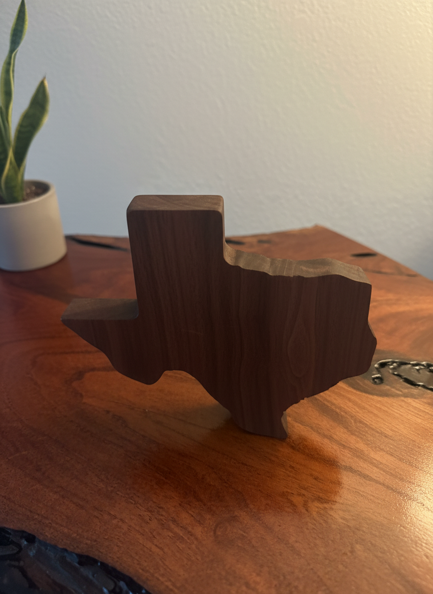 Walnut Wood Texas Tray, Handmade Lone Star Decor - Image 10