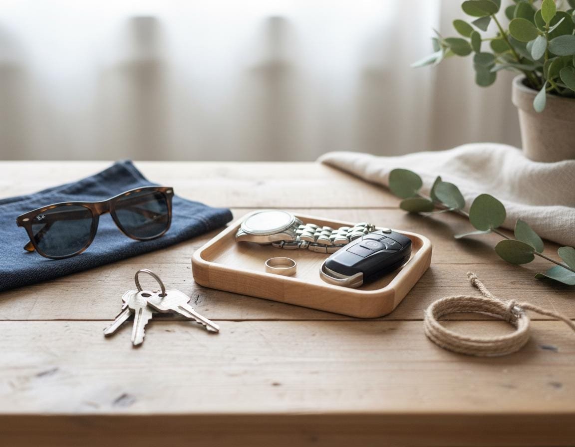 Maple Valet Tray, Catchall Tray, Organizer for Everyday Essentials - Image 5
