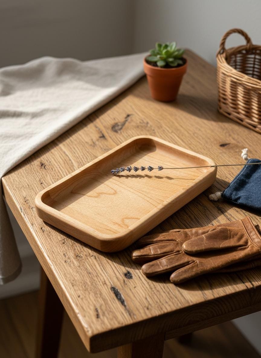 Maple Valet Tray, Catchall Tray, Organizer for Everyday Essentials - Image 8