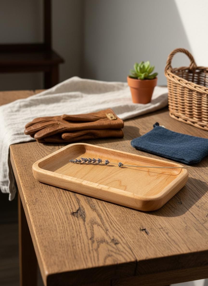 Maple Valet Tray, Catchall Tray, Organizer for Everyday Essentials - Image 15