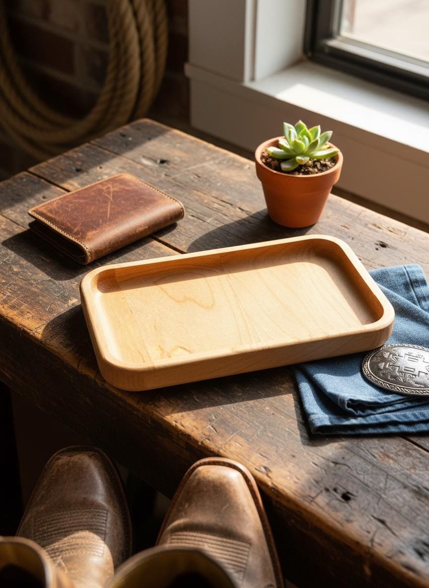 Maple Valet Tray, Catchall Tray, Organizer for Everyday Essentials - Image 13