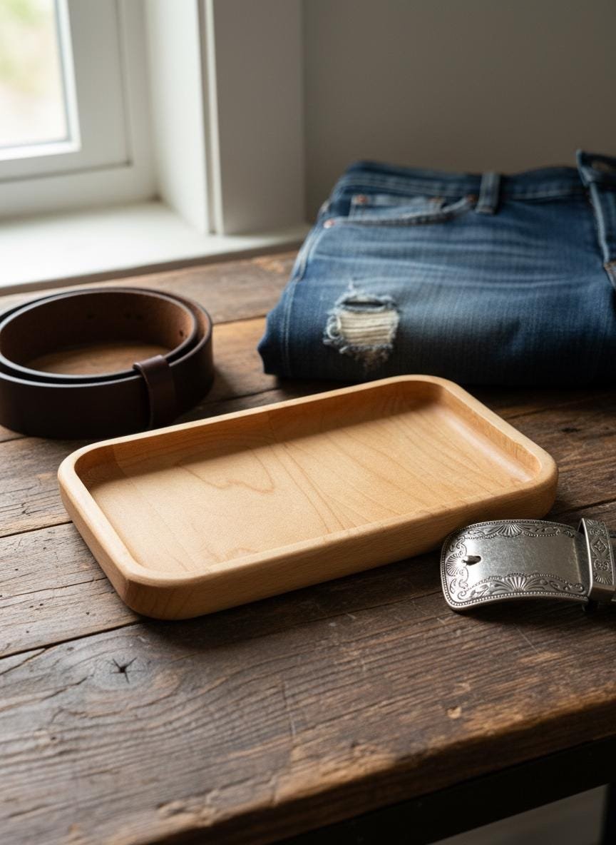 Maple Valet Tray, Catchall Tray, Organizer for Everyday Essentials - Image 14