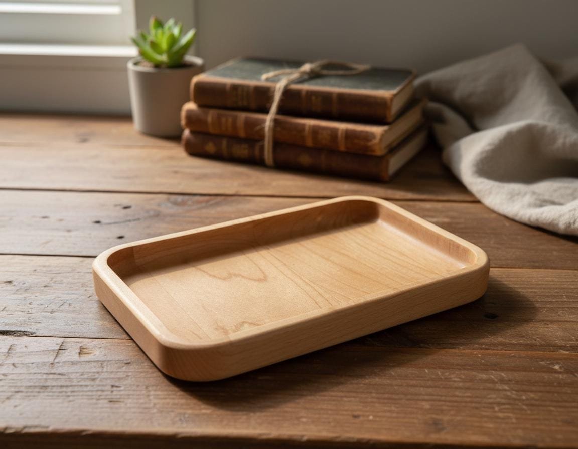 Maple Valet Tray, Catchall Tray, Organizer for Everyday Essentials - Image 6