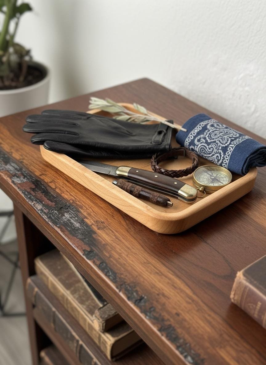 Maple Valet Tray, Catchall Tray, Organizer for Everyday Essentials - Image 3