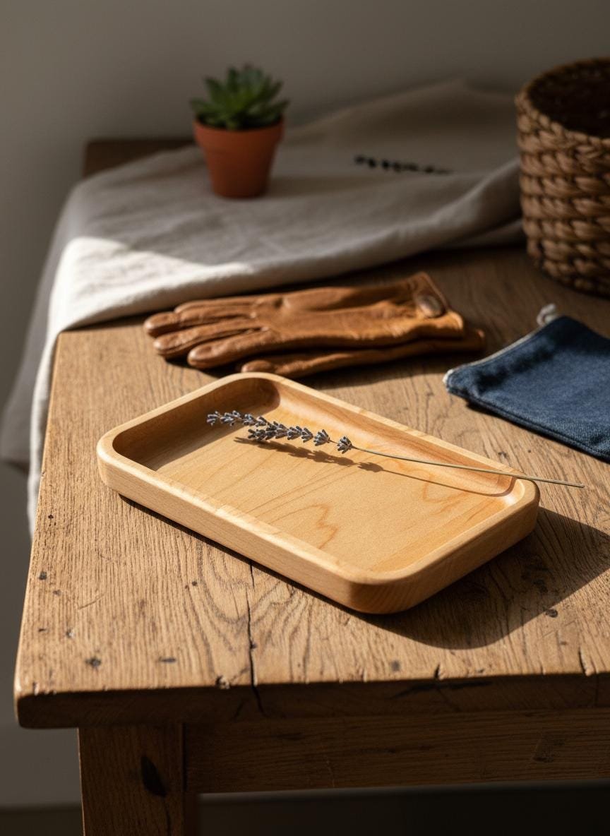 Maple Valet Tray, Catchall Tray, Organizer for Everyday Essentials - Image 10