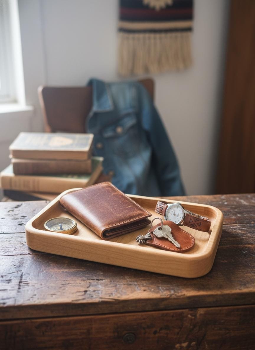 Maple Valet Tray, Catchall Tray, Organizer for Everyday Essentials - Image 17