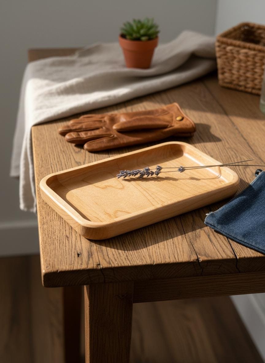 Maple Valet Tray, Catchall Tray, Organizer for Everyday Essentials - Image 16
