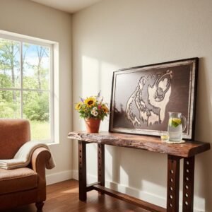 Rustic Grizzly Bear Wood Wall Art - Carved Wildlife Cabin Decor
