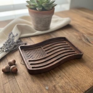 12x8 Rustic American Flag Tray