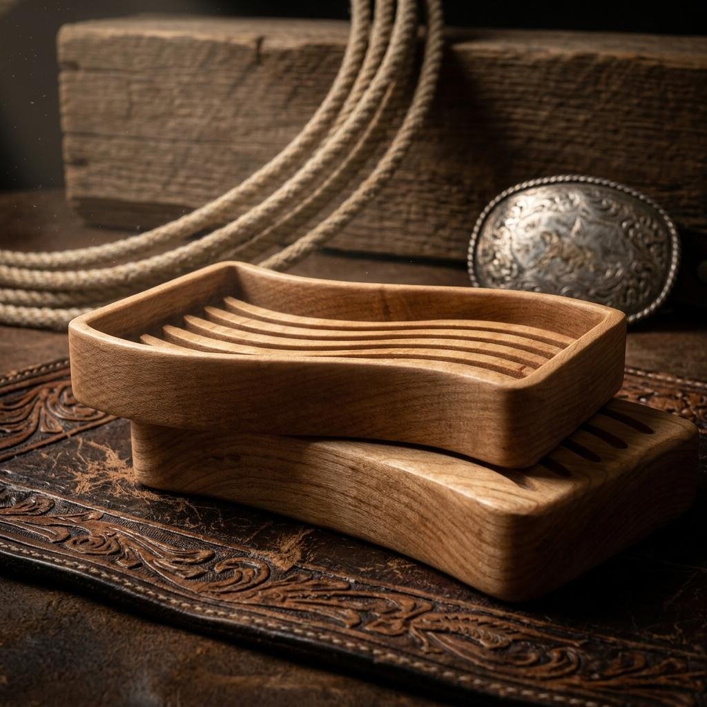 Classy Maple Wavy Soap Dish | Wooden Soap Saver | Minimalist Bathroom Decor - Image 2